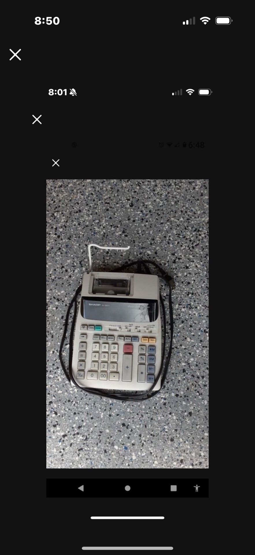 Sharp EL-1801V Ink Printing Calculator