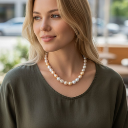 12mm Baroque Freshwater Pearls Necklace 18"