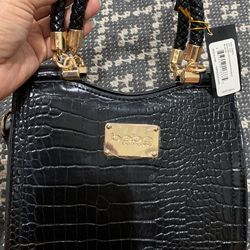 Bebe Natalie Mini Croco Shopper Crossbody 🖤