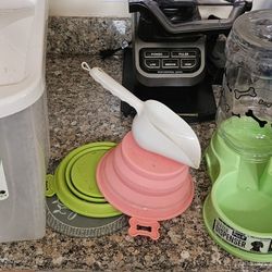 Dog bowls scoop storage bucket and feeder