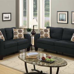 Brand New Black Sofa & Loveseat 