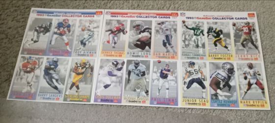 1993 McDonald's GameDay NFL Collector Cards Set