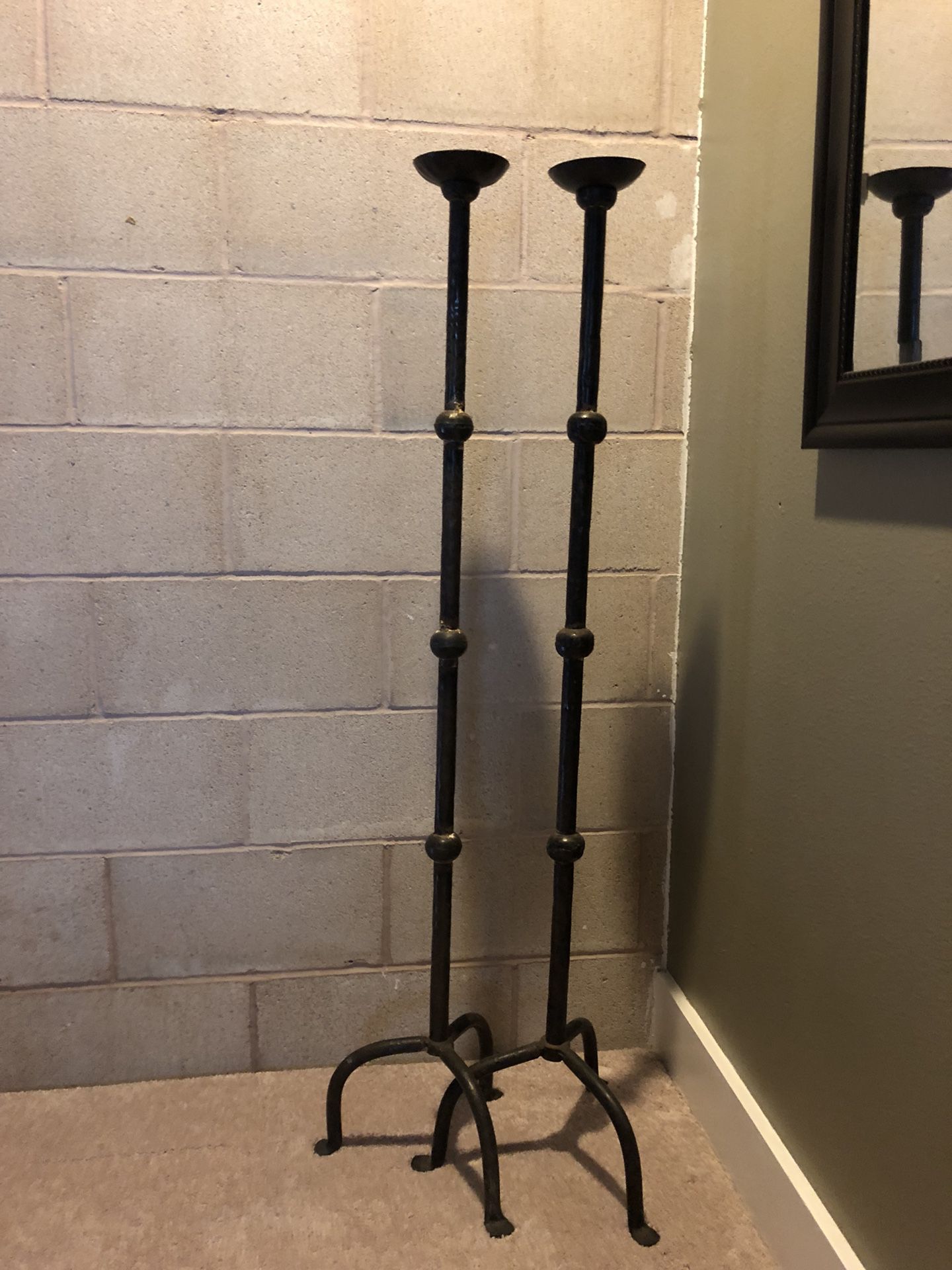 Metal candle stands