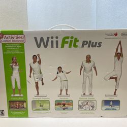 Nintendo Wii Fit Plus Balance Board Disc Aerobics Yoga Balance w Sealed Game NIB