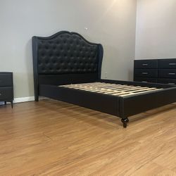 👑 BRAND NEW ROYAL BLACK QUEEN BEDROOM SET $675!!!.. KING SIZE $745!! CASH ON DELIVERY!
