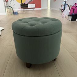 Blue Ottoman With Storage 