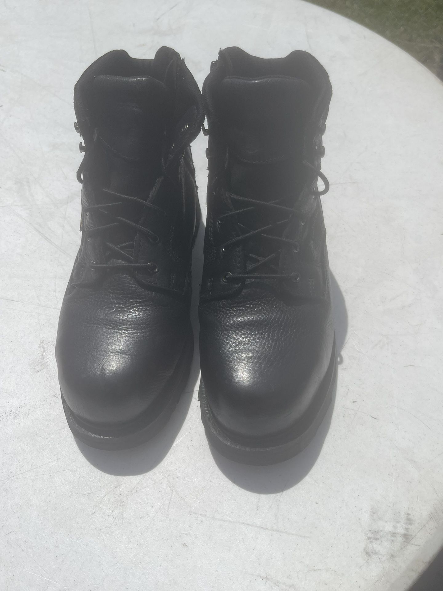 HYTEST men’s size 12 steel to boot black leather