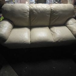 Faux Leather Couch