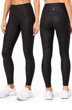 Lululemon Align 27” Black Tonal Leopard Leggings Sz 2