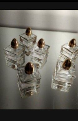 IRICE CO CRYSTAL SALT & PAPER SHACKERS SET OF 6 - B64 - C95