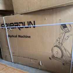 FEIERDUN Elliptical Machine, Cross Trainer for Home Use with Hyper-Quiet Electromagnetic Front Driving System, 32 Resistance Levels, 20IN Stride, 400L