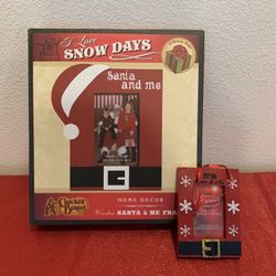 New Cracker Barrel Santa Christmas Frame & ornament - Holiday home decor decorations - Simi 