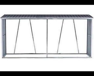 In box Outdoor Metal Firewood Storage Shed