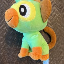 Pokemon GROOKEY Plush Green Monkey Sitting Jazwares 