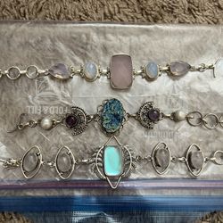 Sterling Silver Real Gemestone All For 100$ Or 40$ Each 
