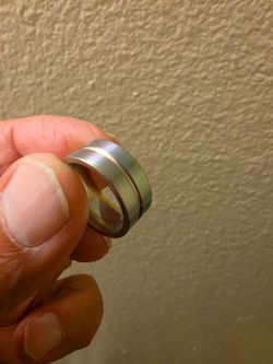 Men's Wide Band Metal Ring, Size 5