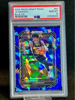 2023 Prizm Draft Picks 🔥 Ja Morant 🔥 Blue Ice Prizm 30/99 PSA 10 💎 Mint - Memphis Grizzlies