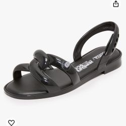 Melissa x Jeremy Scott the tube black jelly scented sandals 