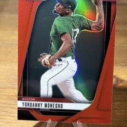 #25 Yordanny Monegro 2025 Panini Prizm - Red Prizms #/299