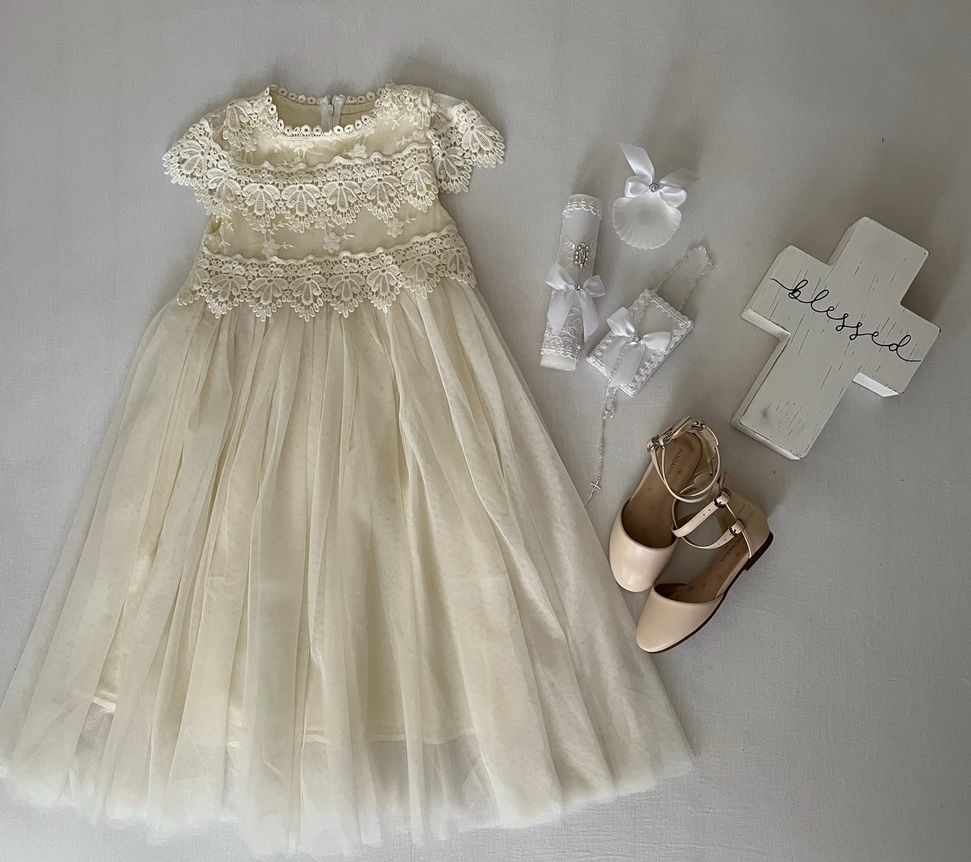 Nicolette’s Couture Girls Baptism Wedding Dress 