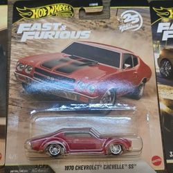 Hot Wheels 1970 Chevrolet Chevelle SS454 Red  Fast & Furious HNW46-956 P 1/64