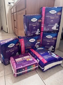 New Unopened Incontinence / Overnight Pads — TENA & Poise Bundle