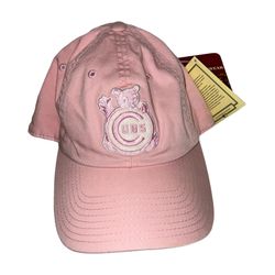 Chicago Cubs Bear Adjustable Baseball Hat Pink American Needle New With Tags.
