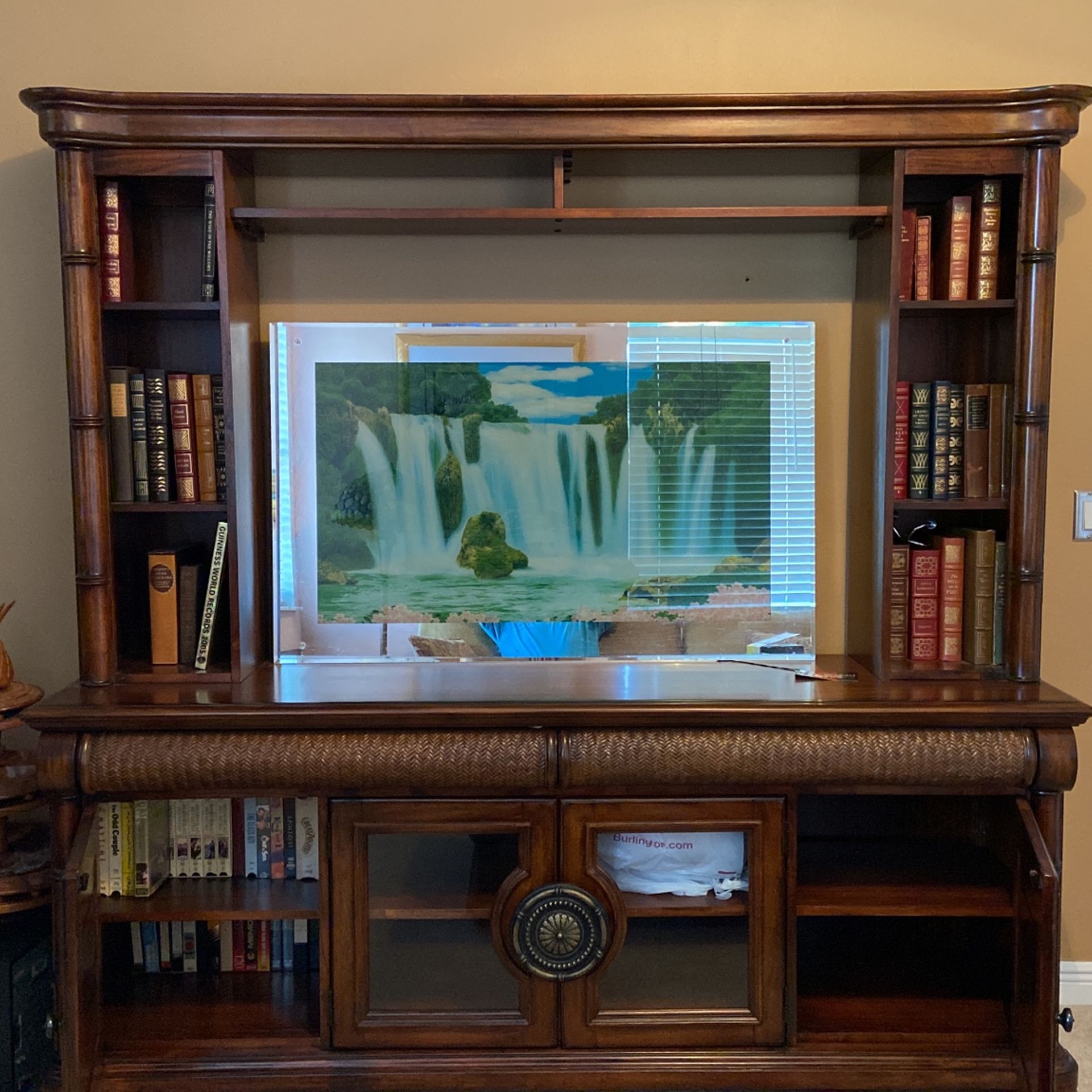 Solid Wood 2 Piece tv. stand.