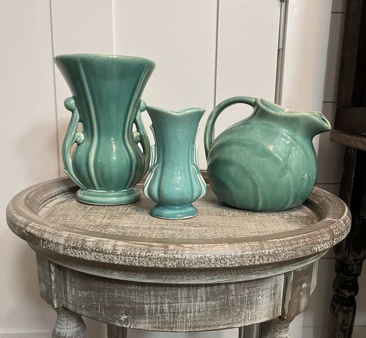 •Vintage Green Pottery Vases & Pitcher• for Sale in WA OfferUp