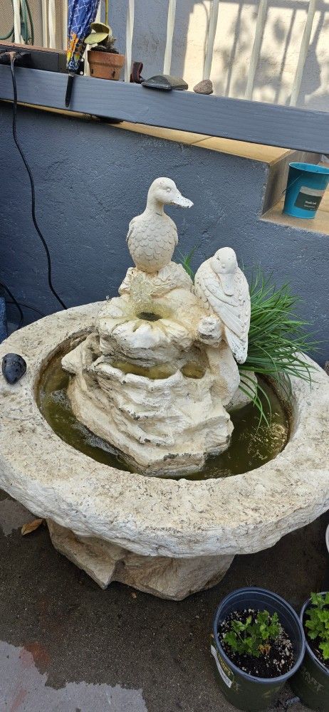 Concrete Duck Fountain