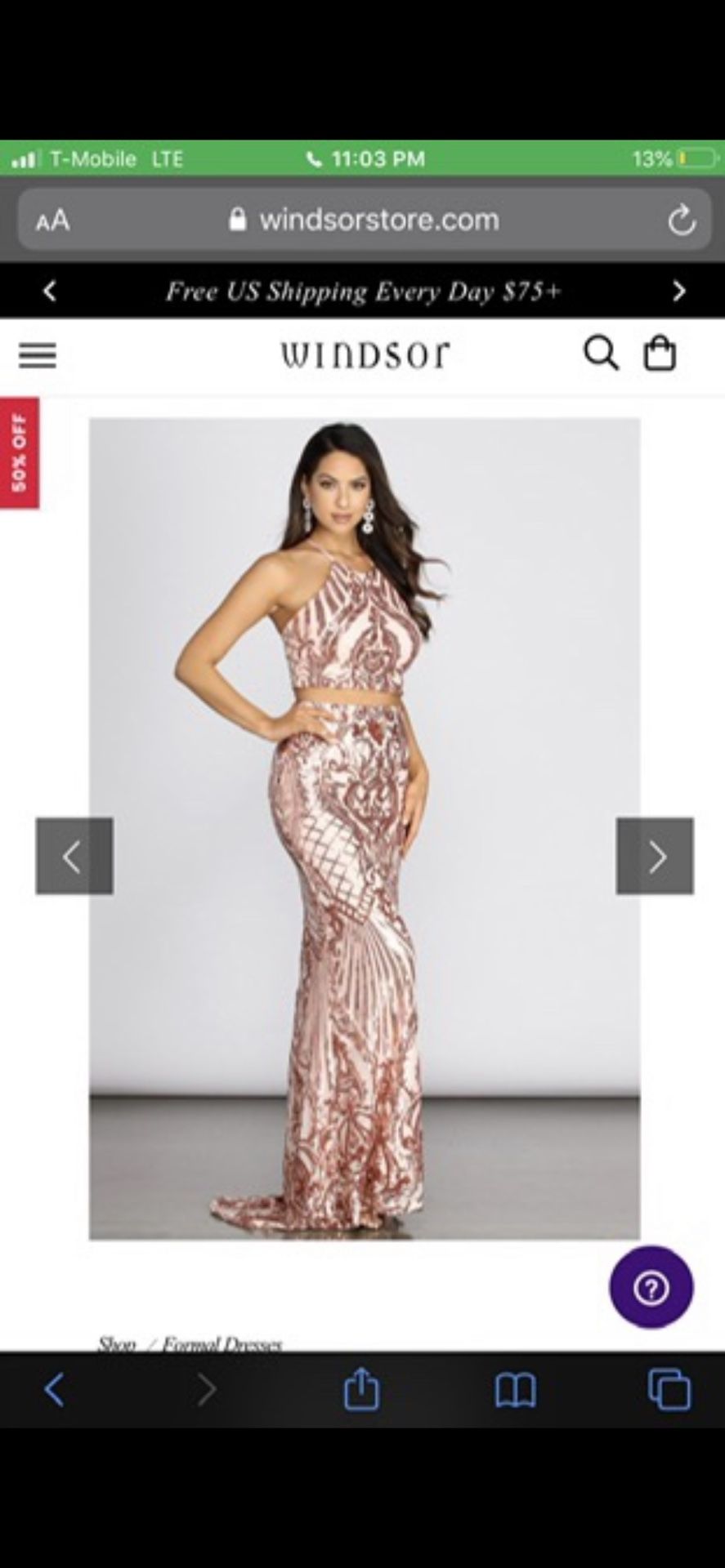 Gold Two Peace Dress