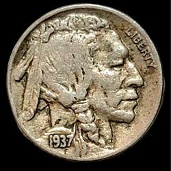 1937 D * U.S. Buffalo Nickel Coin