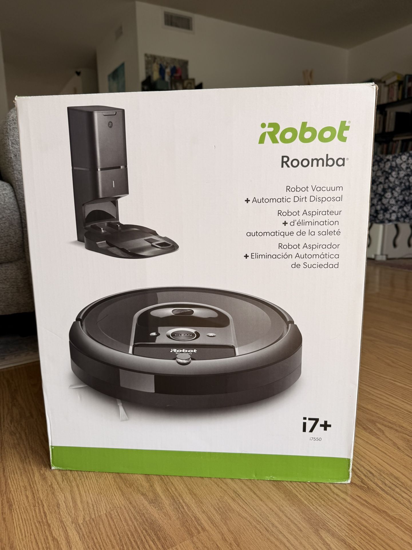 iRobot Roomba i7+ Self-Emptying Robot Vacuum – Open Box, Never Used