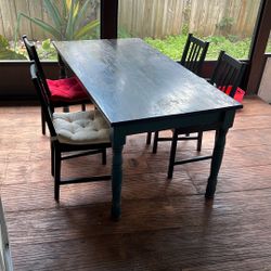 Wooden Table With Wood Chairs