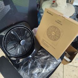 9 Inch Portable Fan Multi Power Battery AC Plugin Power Bank