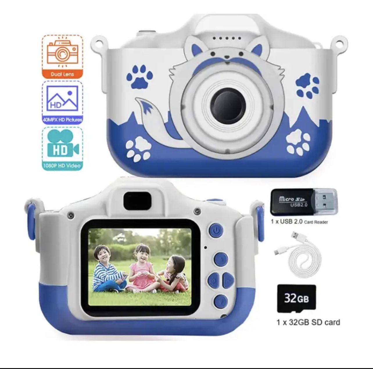 Camera Kids 20MP + 32G Memory Card as Gift (Brand New)