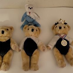 4 Cute Gymnast Teddy Bears