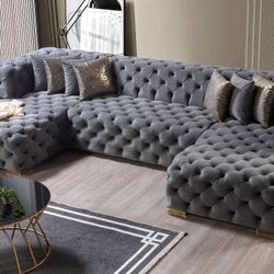 Beautiful Bollywood Grey Sectional