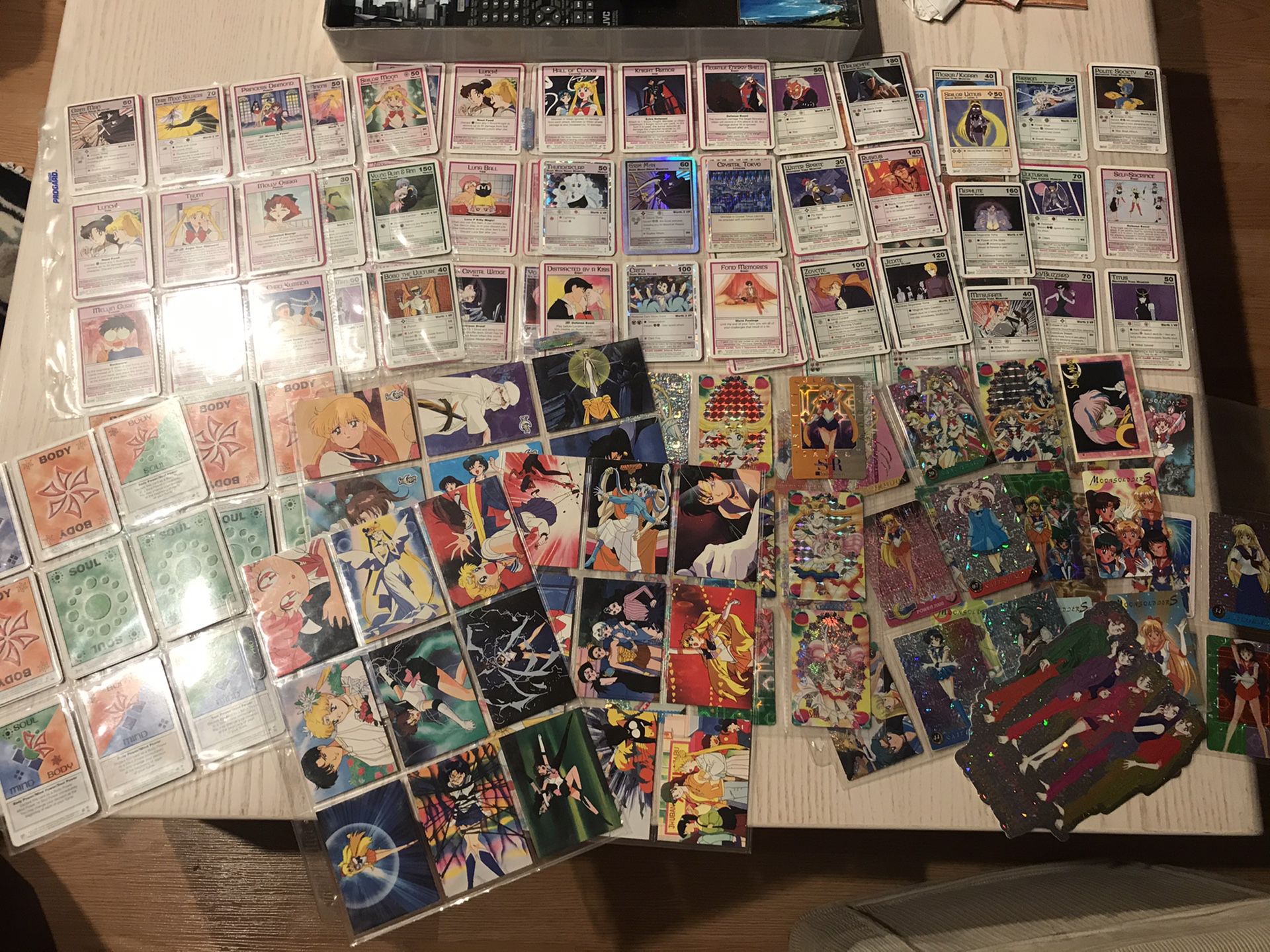 200+ Sailor moon trading cards, tv show cards, coloring book & stickers