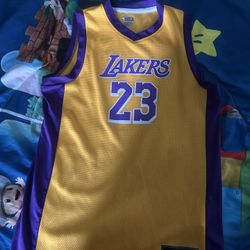 Laker LeBron James Jersey Kids Medium 