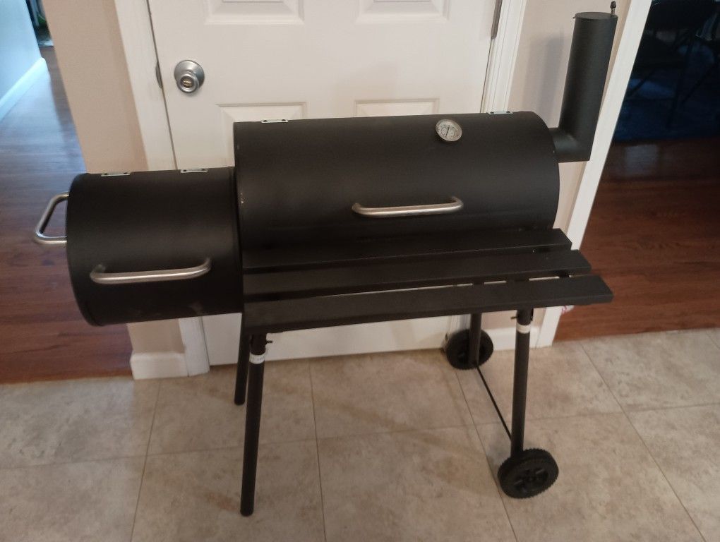 Charcoal Smoker Combo Barrel Grill