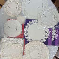 Dollies-Paper Lace-over 200 Pieces-mostly White-from Small To Extra Large.