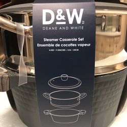 NEW D&W Deane & White 3 pc steamer casserole set
