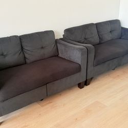 Black Loveseat Set 