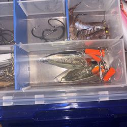 Fishing Tackle Box Kit with Tackle Includes Fishing Accessories