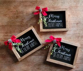 Christmas wood sign