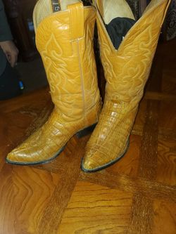 Mens Alligator Boots Size 10
