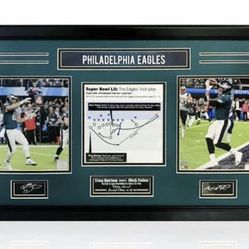 Philadelphia Eagles SB LII Champions Philly Special 4TH & 1 Framed Collage
