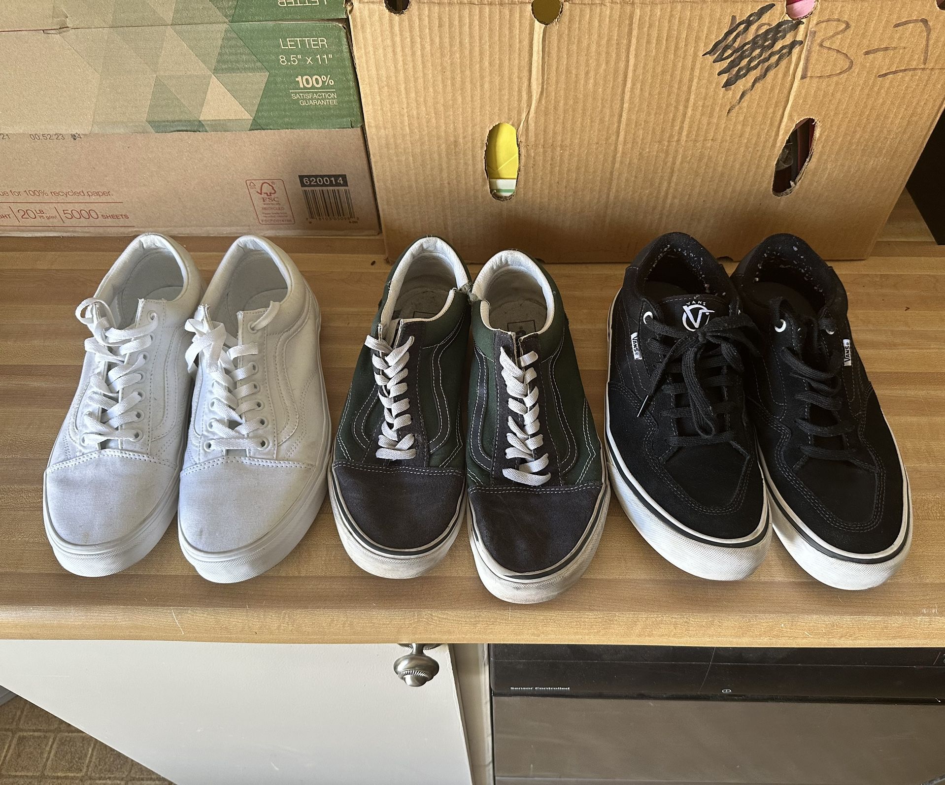 Men’s Vans Shoes US 12 And 11.5, $15 Each Pair