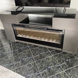 Tv Stand With Fire Place 